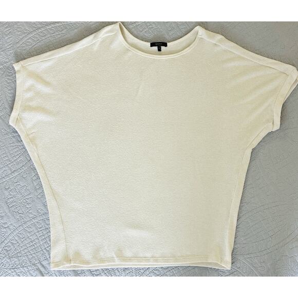 Quince Sweaters - Wmns Quince Sz L Off White SS Batwing Dolman Slv Cashmere Ovrszd Sweater